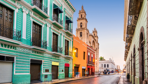 San Idefonso Cathedral in the colonial city of Merida on the Yucatan Peninsula, Mexico.

